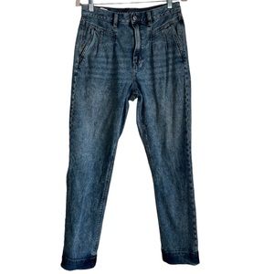 American Eagle size 10 long mom jean jeans pants high rise waisted pleated